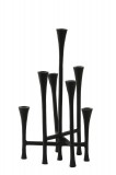 CANDLE HOLDER 7 ARM BLACK    - CANDLE HOLDERS